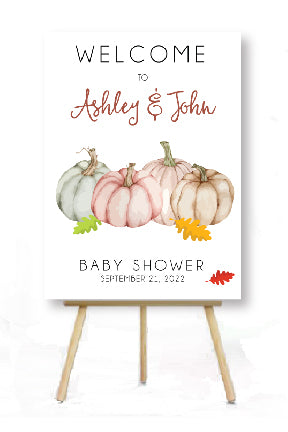 Fall Baby Shower Welcome Sign, Personalized Baby Shower Sign, Editable  Easel Print, Baby Shower Table Sign, Fall Pumpkin, Instant Download