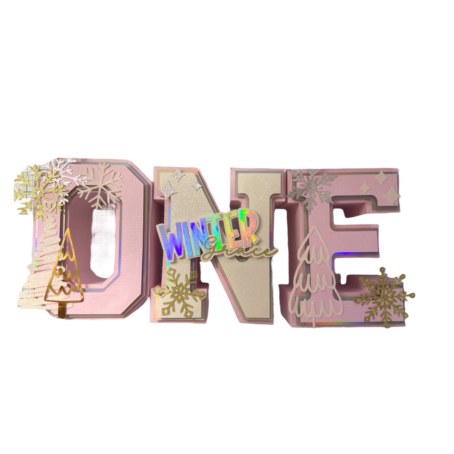 Winter Onederland 3D Letters – Invitetique