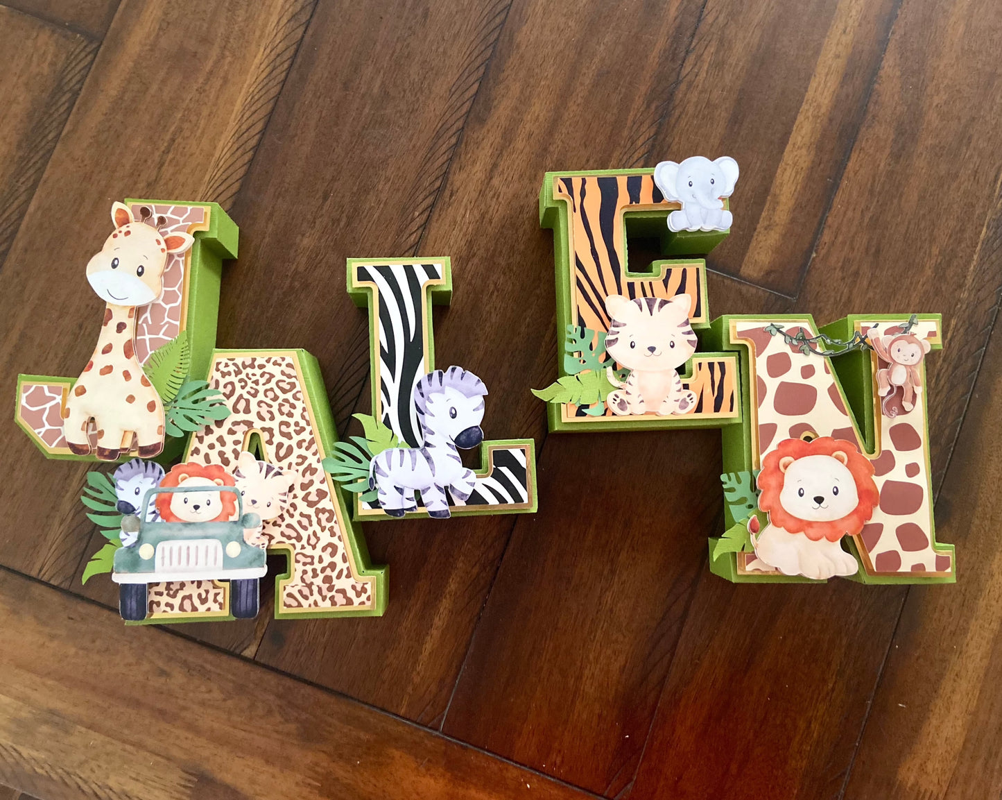 Jungle Safari - 3D Letters