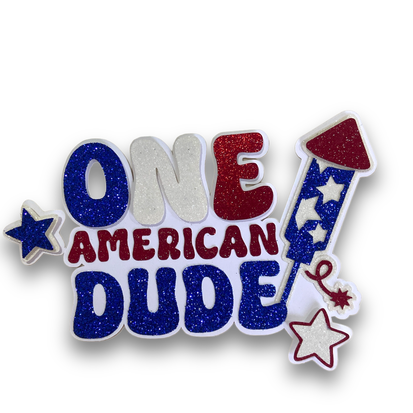 ONE American Dude cake topper