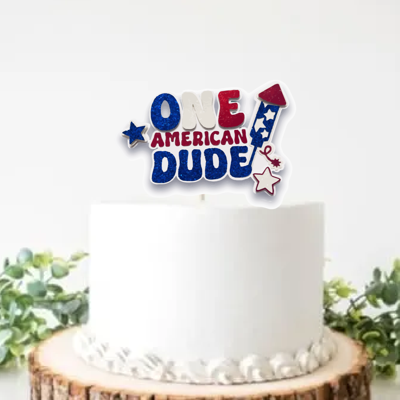 ONE American Dude Cake Topper