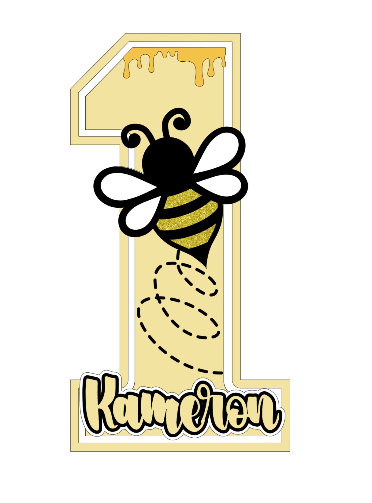 Bumble Bee custom 3d letters