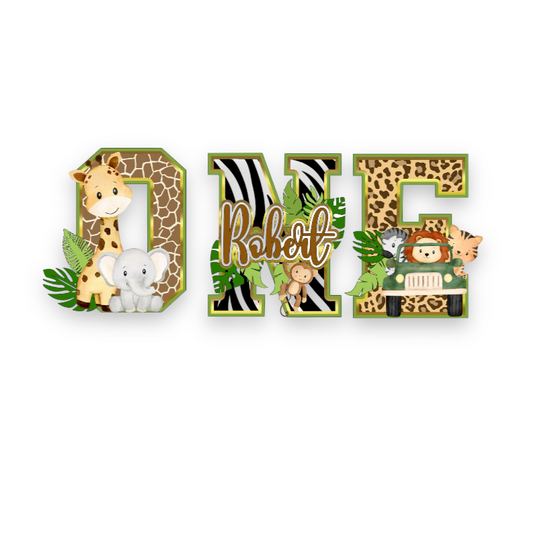 Jungle Safari - 3D Letters