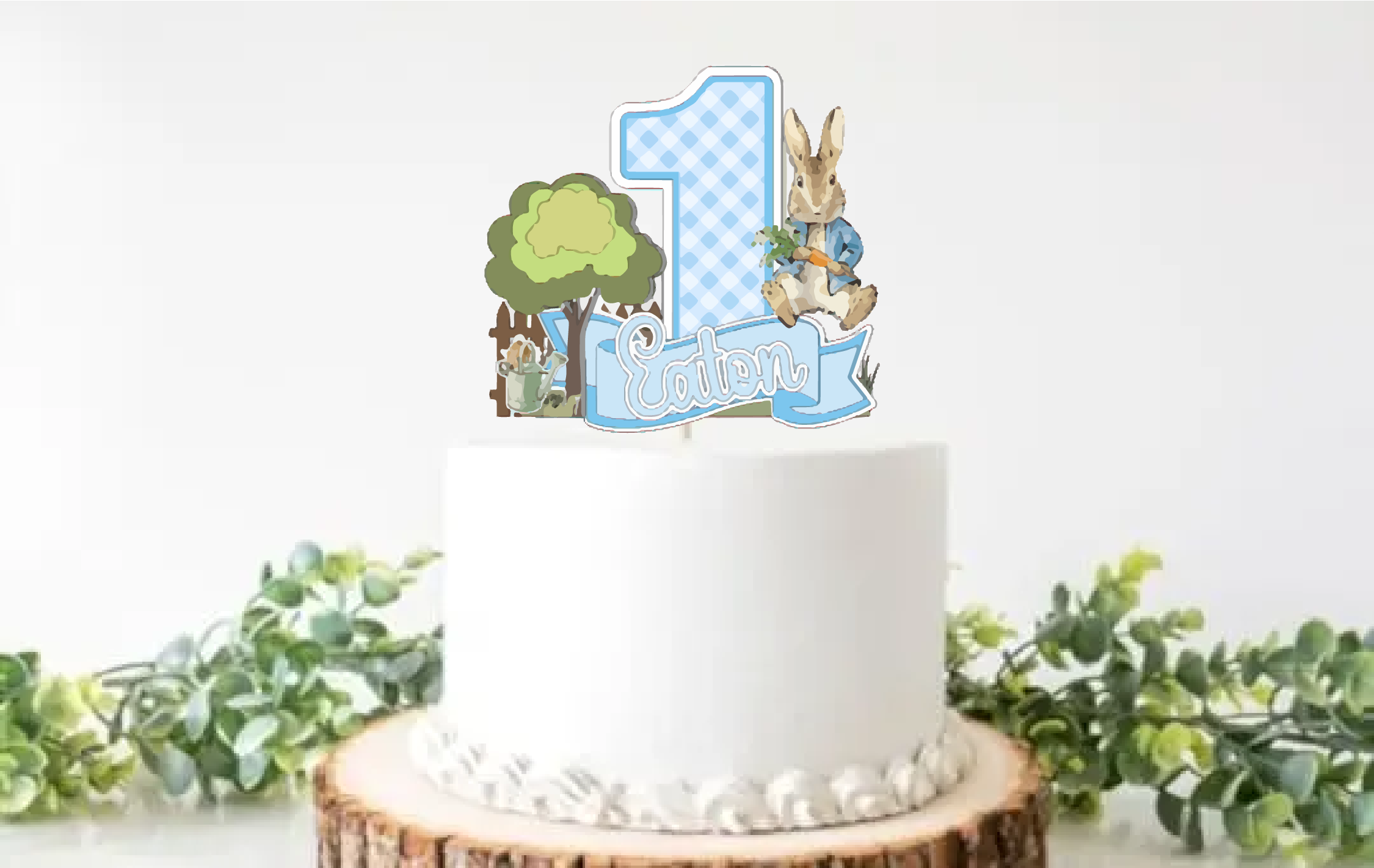 Buy Edible Baby Boys Peter Rabbit Christening / 1st Birthday Cake Topper. Peter  Rabbit Cake Decoration. Online in India - Etsy