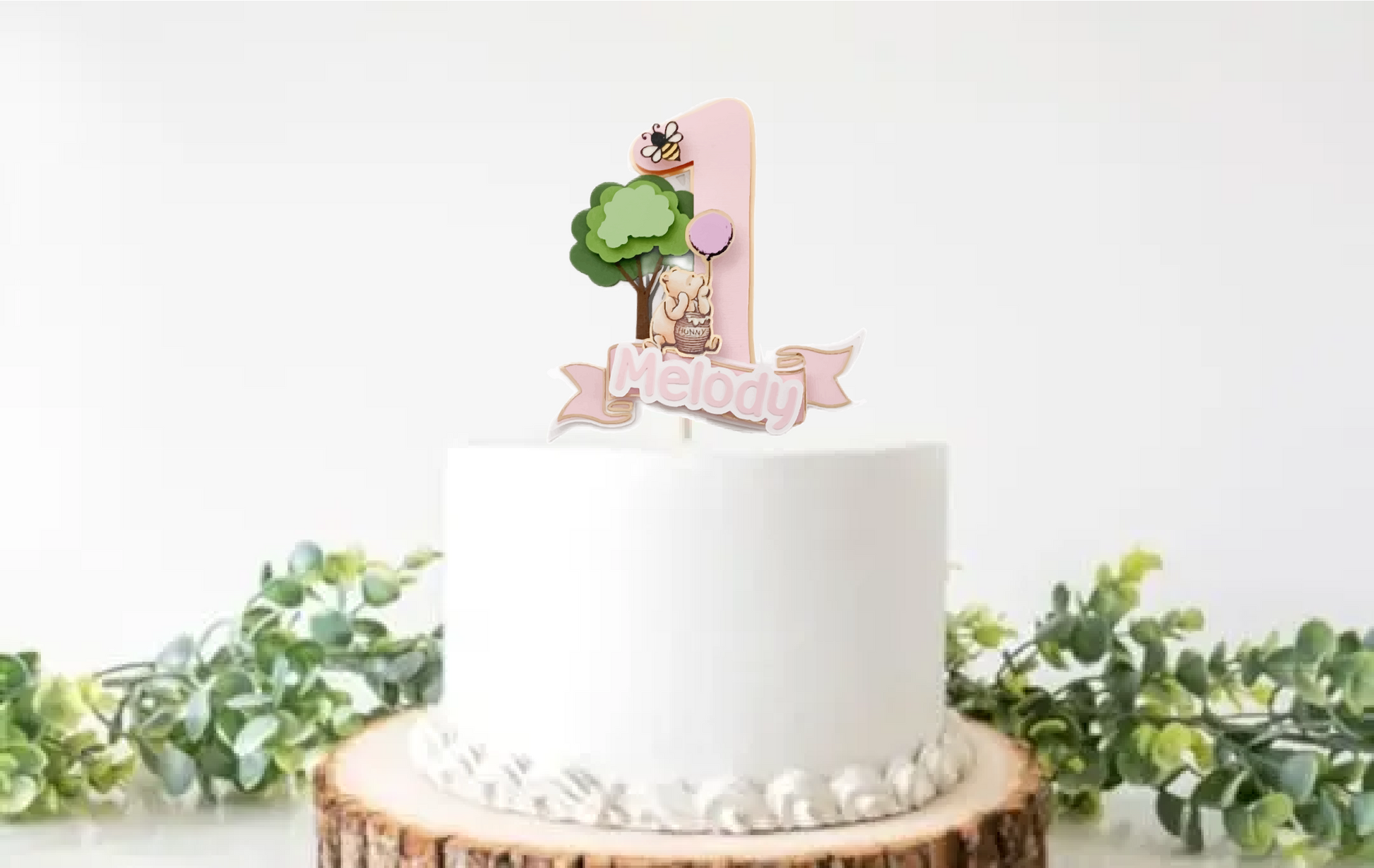 pink cake toppers