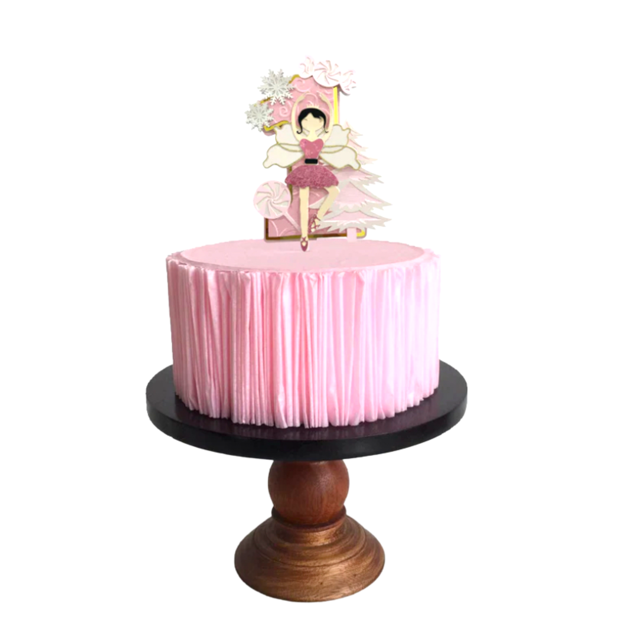 1PC Black Acrylic Beautiful Dancing Girl Topper Dancing Lady Cake Topper,  Girl Happy Birthday Themed Cake